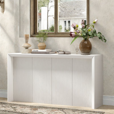 Console Table With Simple Lines And Rear Panel