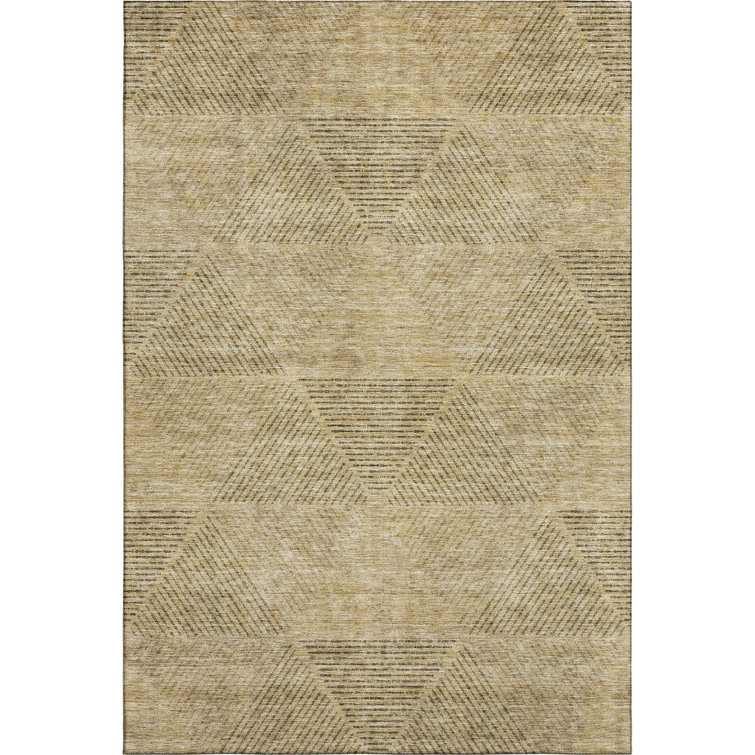 Premium Machine Washable Prisco Wheat Rug