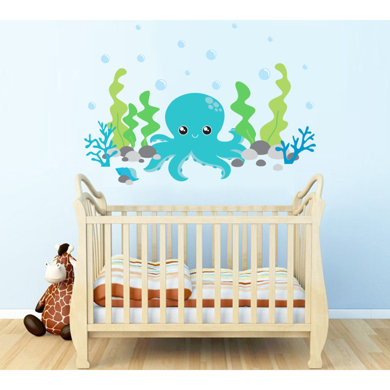 Nautical & Beach Non-Wall Damaging Wall Decal, Scheme B