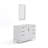 Elizabeth 48" Carrara White Marble Countertop Bath Vanity in Pure White with Mirror
