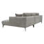 Riviera 4 Seater Corner Sofa, Fabric, 286cm Modern L-Shaped with Metal Legs-404754979-418821127