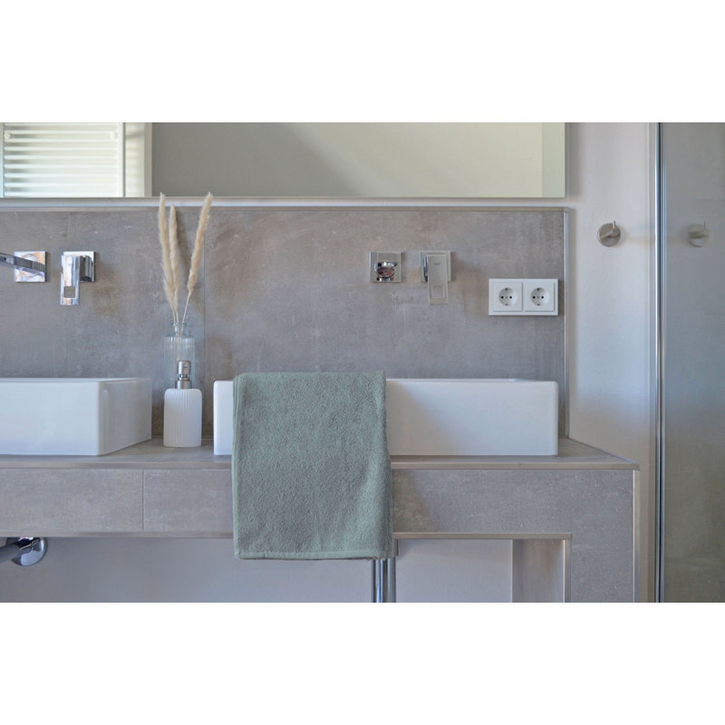 Midweight Hand Towel, Light Grey