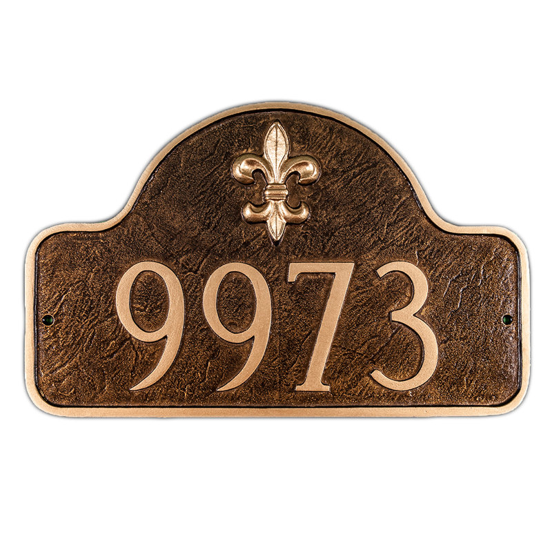 Petite plaque d'adresse sur 1 ligne, Noir / argent