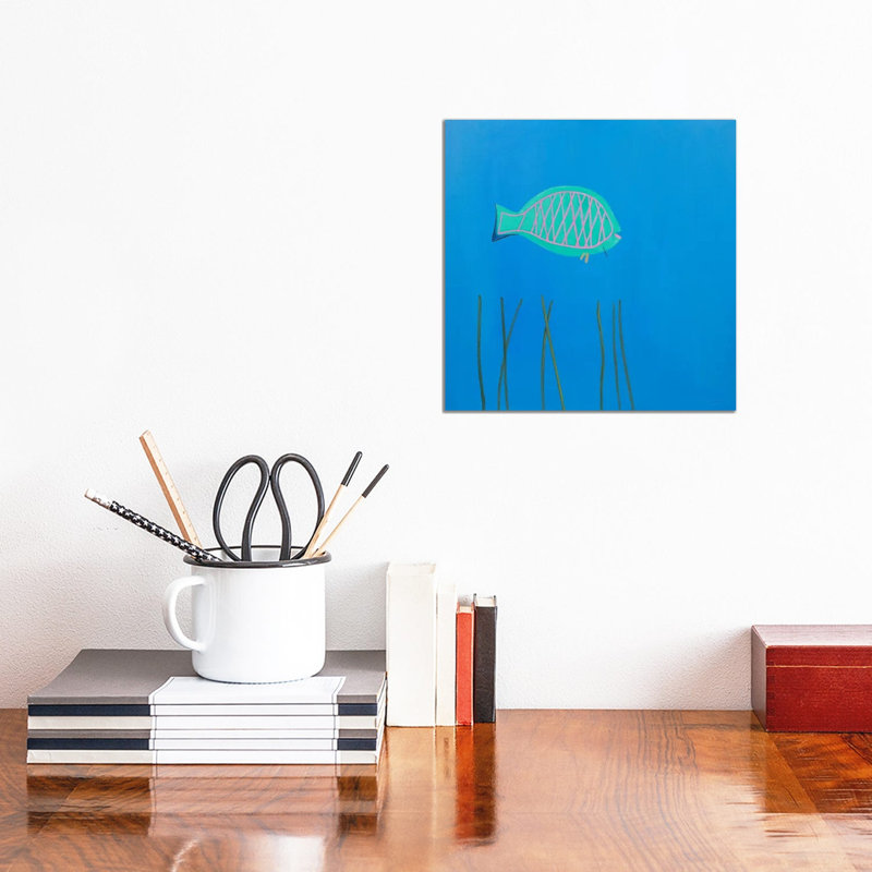 Parrot Fish 1 Piece Wrapped Canvas Painting, 30.48 cm H x 30.48 cm W