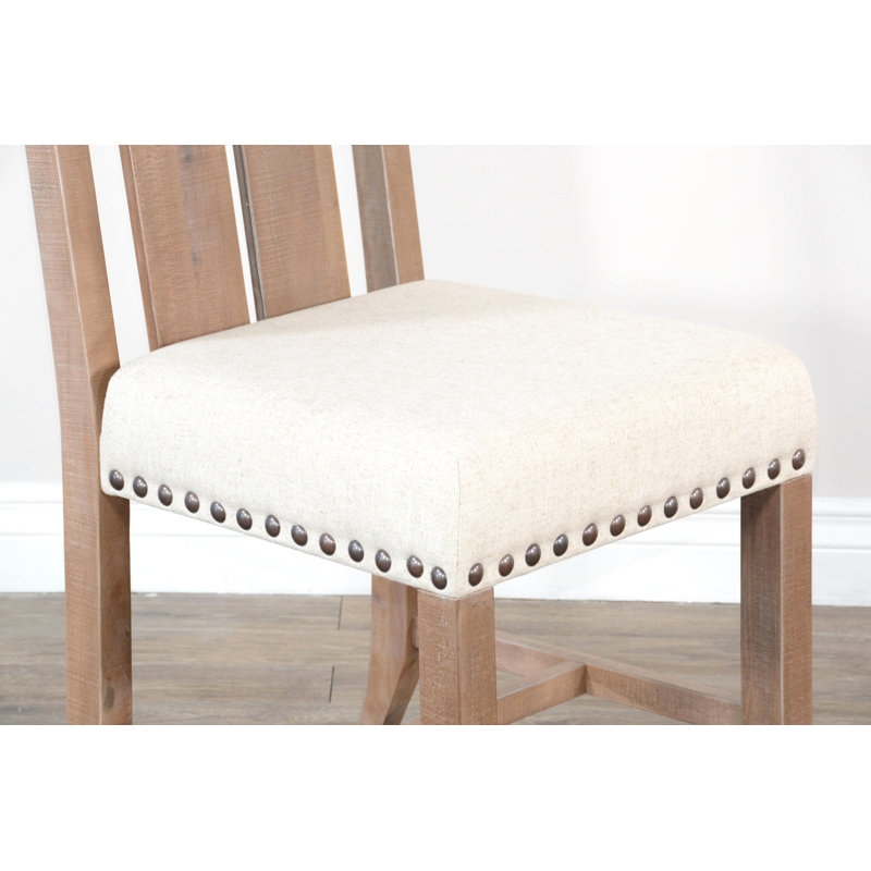 Charlise 18'' H Upholstered Mahogany Side Chair, Desert Rock