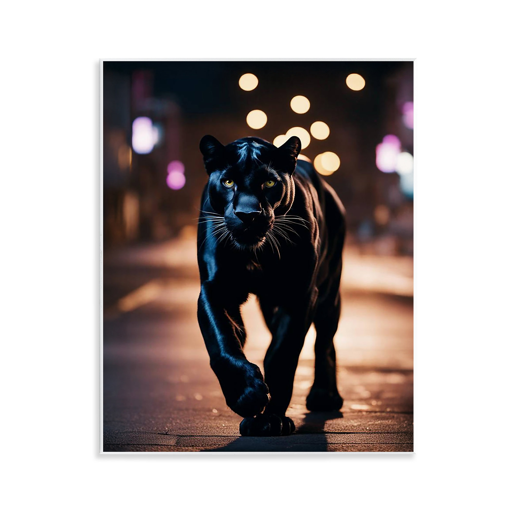 Ebern Designs Stalking Panther on Street Wall Plaque Art by Noah Bay ...