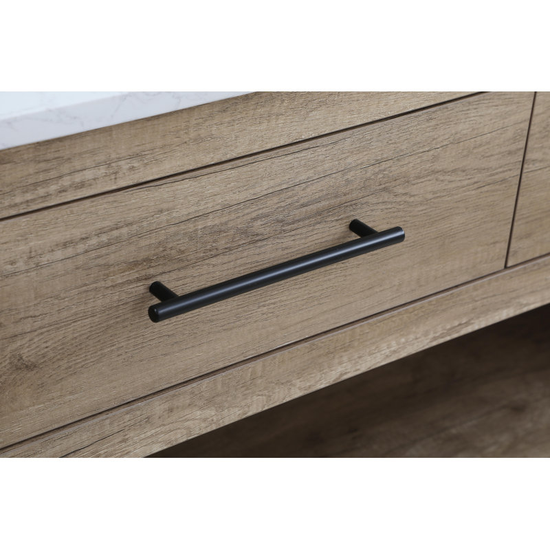 42 inch Kitchen Island, Natural Oak/Black