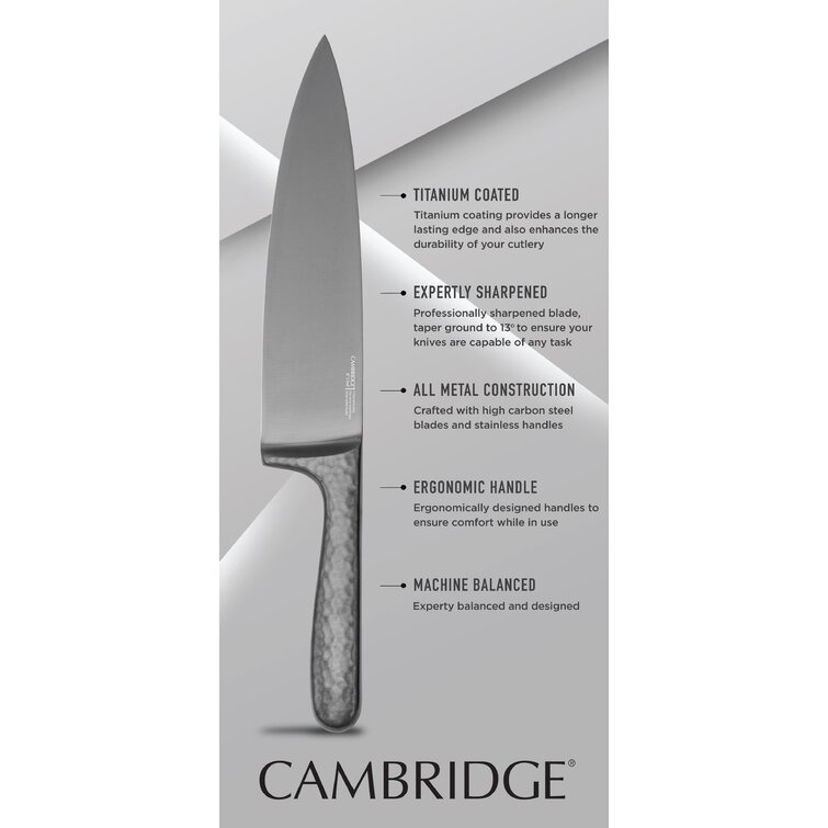 Cambridge Rose Gold Hammered 4-Piece Steak Knife Set