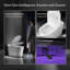 Toilette intelligente CRESTLE Premium avec bidet, bouclier en mousse, couvercle à ouverture / fermeture automatique, siège chauffant allongé, chasse d'eau automatique / de secours puissante, stérilisation UV, veilleuse, sans réservoir, télécommande
