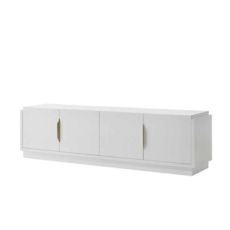 Carrington 70"W White 4-Door TV Stand