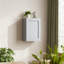 Armoire murale 1 porte et 2 tablettes en bois massif gris clair pour le rangement dans la cuisine, la salle de bain, la buanderie, tablettes réglables prêtes à assembler (l 18 po x P 12 po x H 30 po)-119295957-119295960