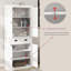 Spacieux garde-manger de 71 pouces avec 4 portes, un tiroir et 2 tablettes réglables pour un rangement organisé