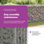 Panier en Gabion avec couvercles en acier galvanisé vidaXL, capacité de charge élevée-1002588317
