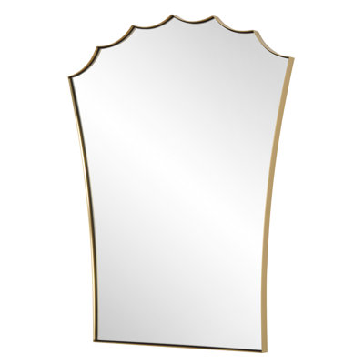 House of Hampton® Datrion Scalloped Arched Vanity Mirror