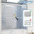 56"-60"W X 58"H Semi-Frameless Shower Door - 6Mm Tempered Glass, Adjustable Aluminum Frame, Towel Bar Handle & Explosion-Proof Film-114516613