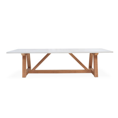 Bayridge Rectangular Outdoor Dining Table With Umbrella Hole , 87'' in. W 39'' in. D