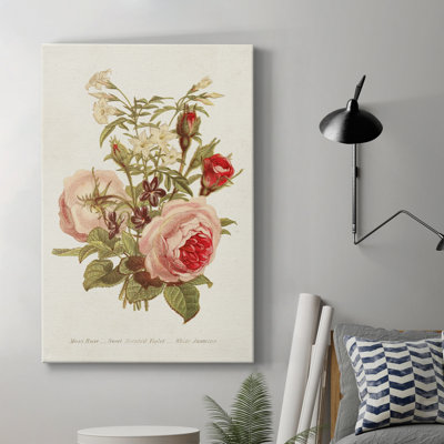 Bouquet de fleurs antique III - impression