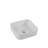 Square Countertop Ceramic Basin - White, Modern Bathroom Decor Element Sink And Attractive Piece