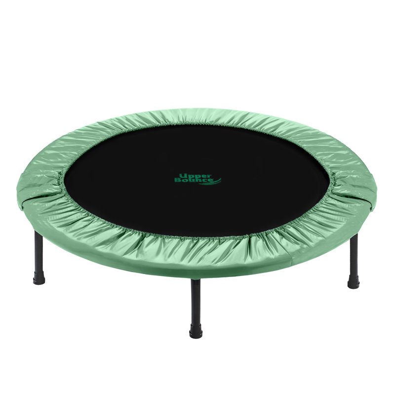 Mini trampoline Machrus Upper Bounce avec tapis de saut durable, trampoline d'entraînement portable et pliable, Green