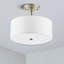 Plafonnier semi-encastré en tissu 13 po-554584353