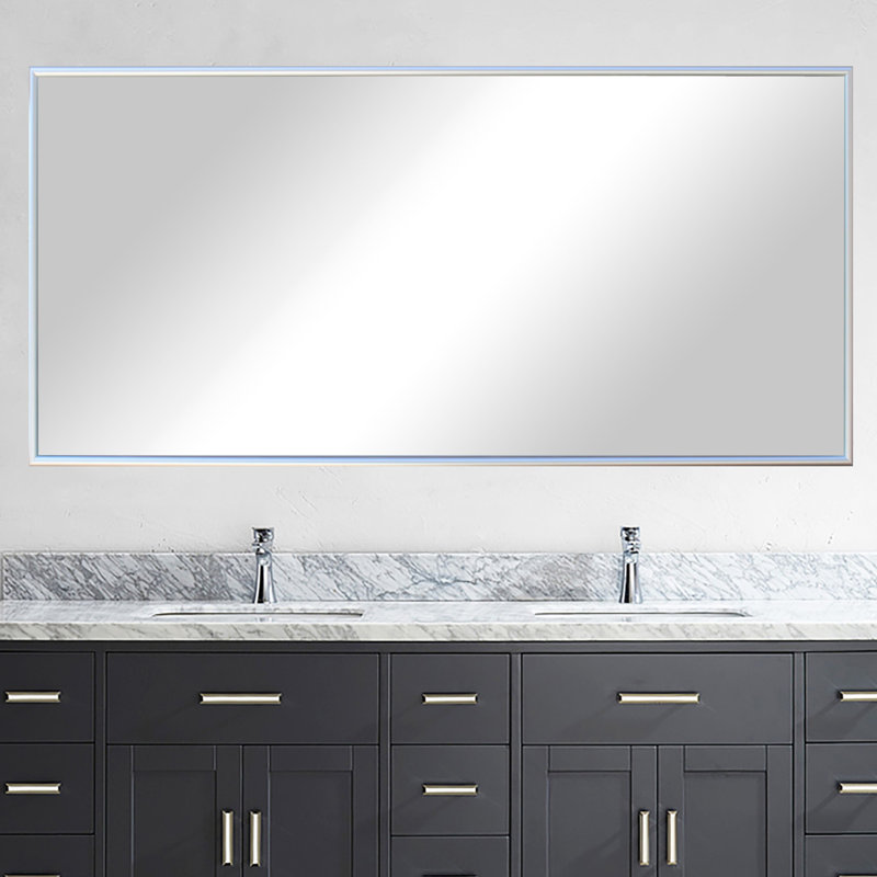 Derosier Metal Flat Wall Mirror, 33.63" H x 66.63" W