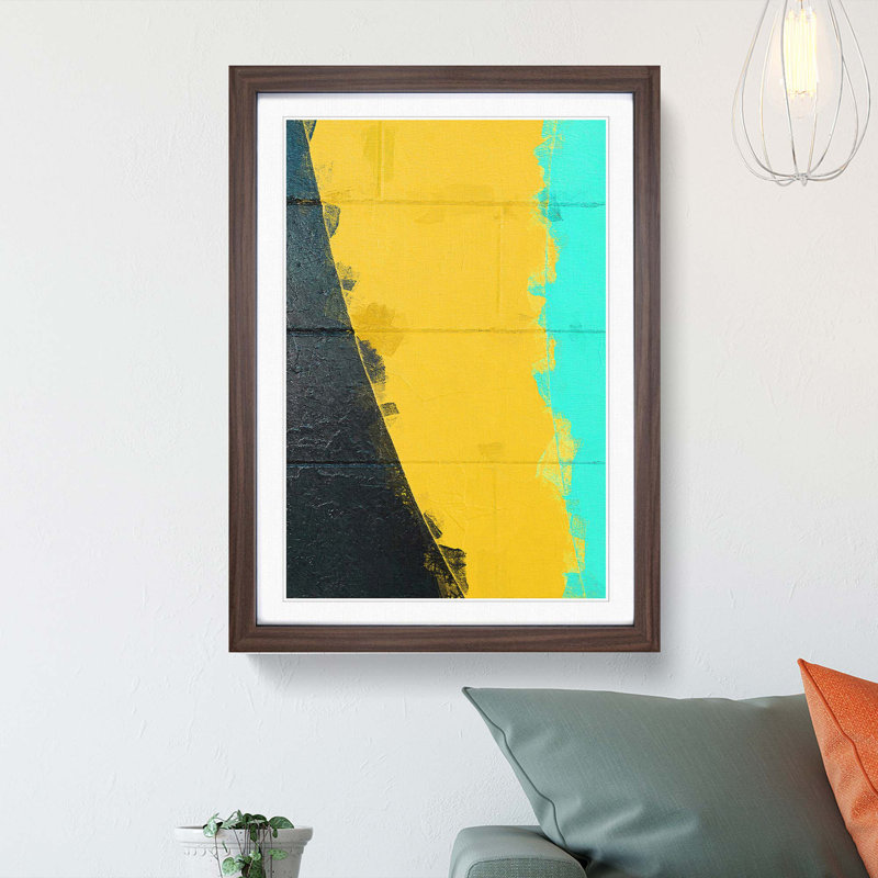 Triumph in Abstract - Framed Print, 76cm H x 50cm W x 2cm D, Walnut