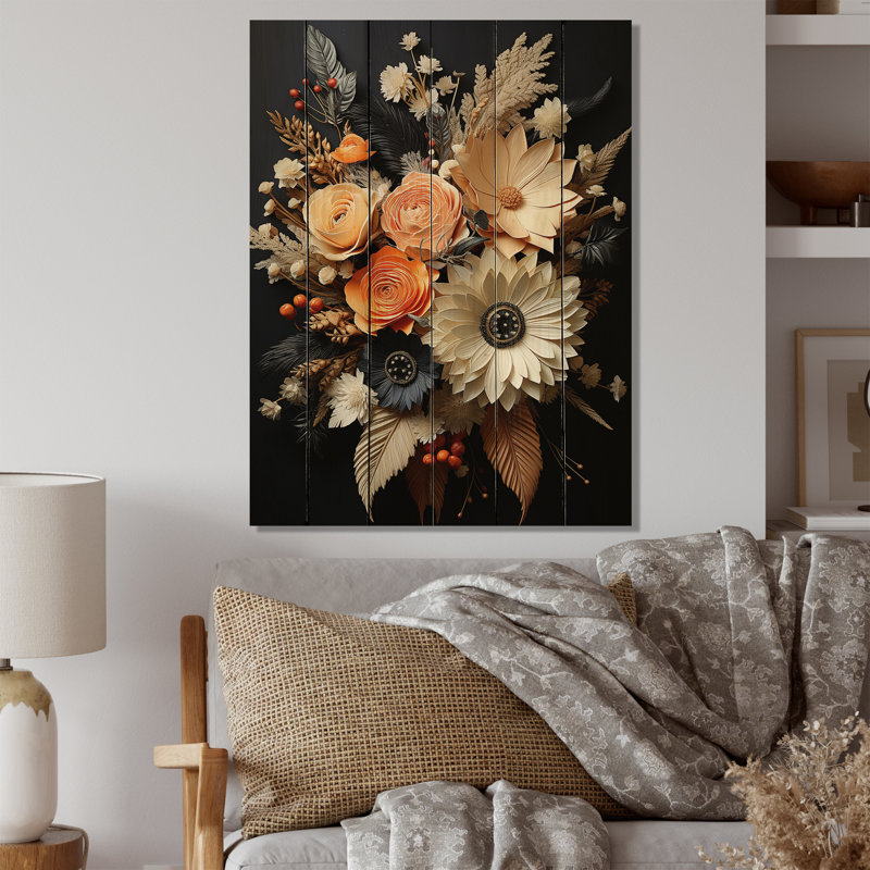 Bohemian Art Bohemian Bouquet I - impression sans cadre sur bois, H 32 po x l 24 po x P 0,78 po