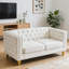 Canapé classique à 2 sections Chesterfield avec garniture cloutée et fabrication durable, parfait pour les espaces de vie élégants-1165930044