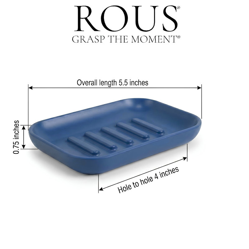 Alabaster Soap Dish, Polo (Navy Blue)
