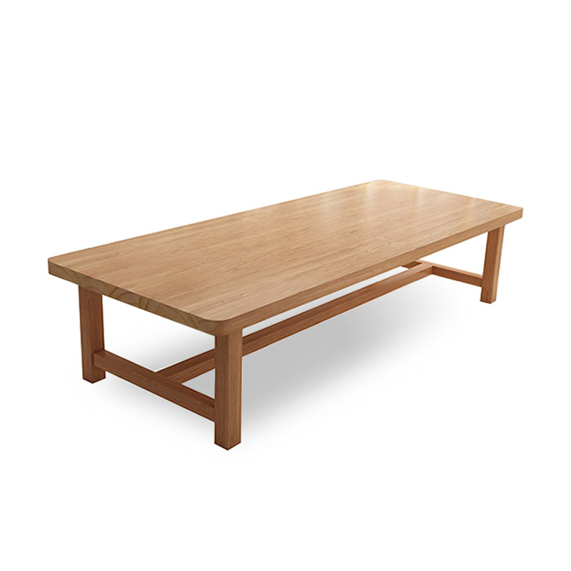 Bureau rectangulaire en bois massif Burlywood, 29.53" H x 86.61" W x 35.43" D