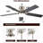 42 Inch Ceiling Fan 5 Blades Noiseless Reversible Dc Motor Remote Control With Led Light-1019241037-1019241035