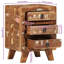 37cm W Solid Wood Bedside Table