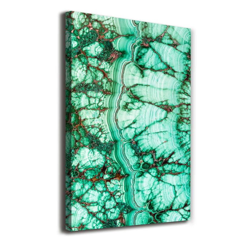 Malachite Texture - Wrapped Canvas Print