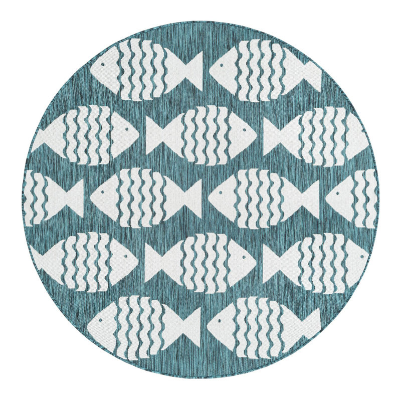 Tapis d'extérieur intérieur / extérieur Coastal, Rond 6 pi 1 po