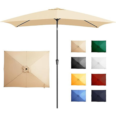 Parasol de table rectangulaire pour l'extérieur