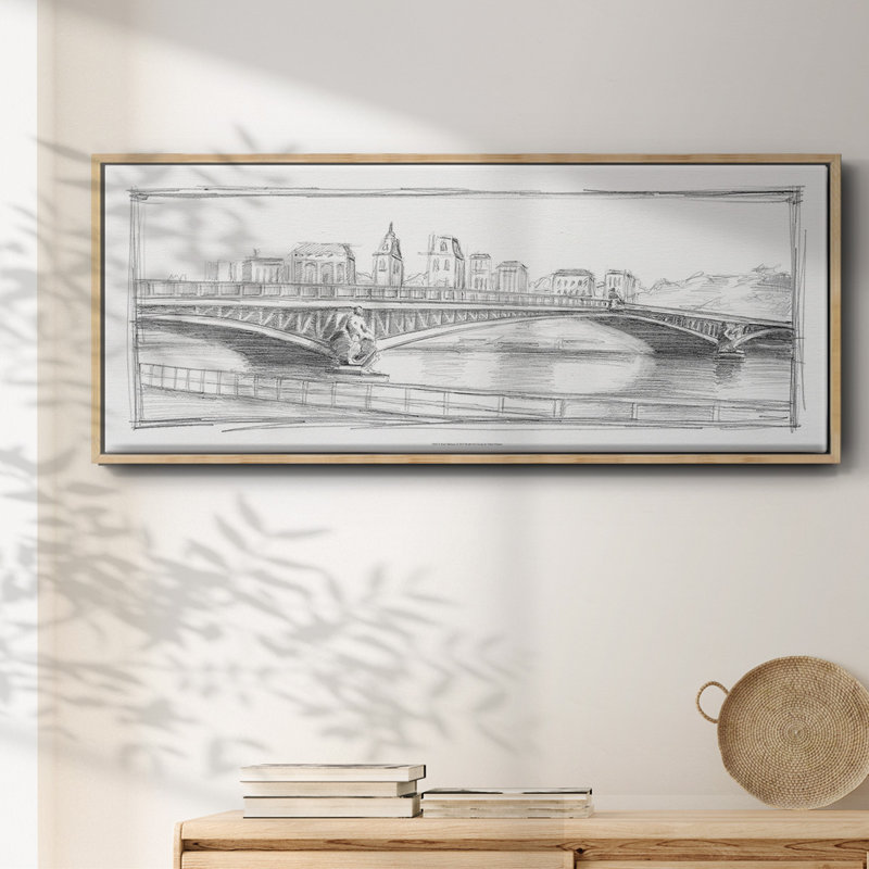 Pont Mirabeau - toile encadrée, H 20 po x l 50 po