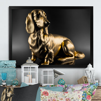 Golden Glam Dachshund I - reproduction sur toile
