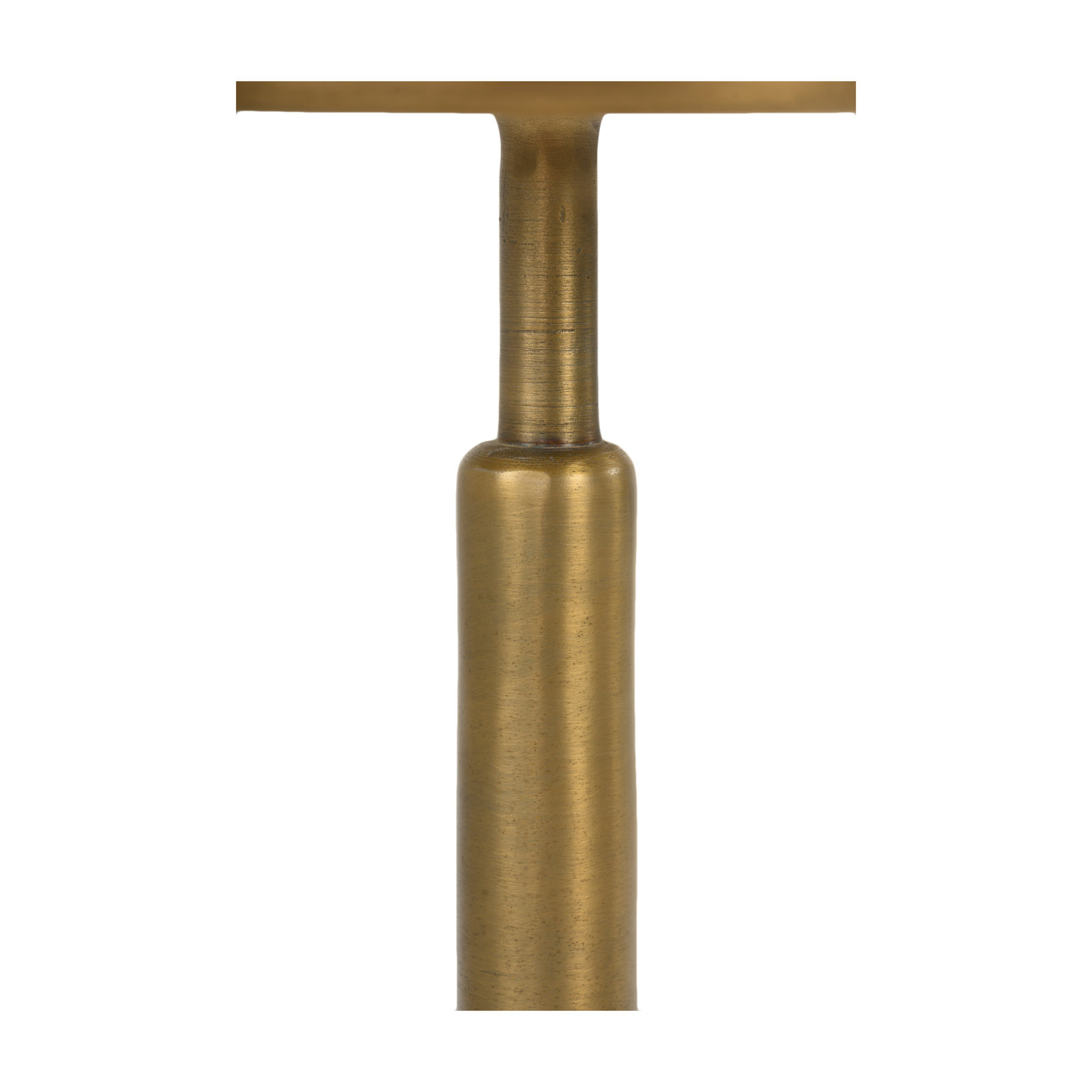 Connor 9" Genuine Marble End Table, Antique Brass