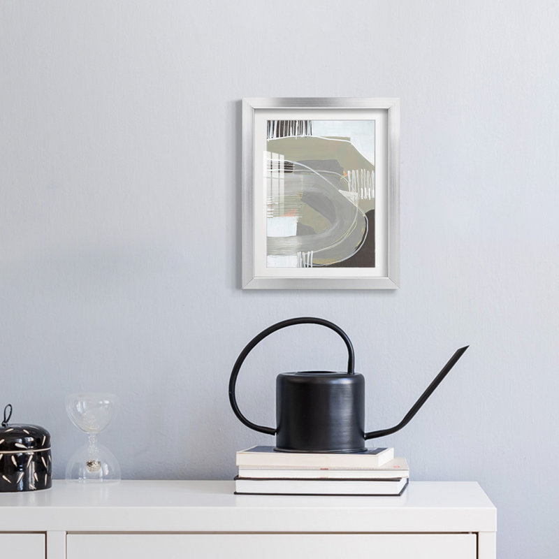 Arching Neutrals I - Impression encadrée, Argent argent