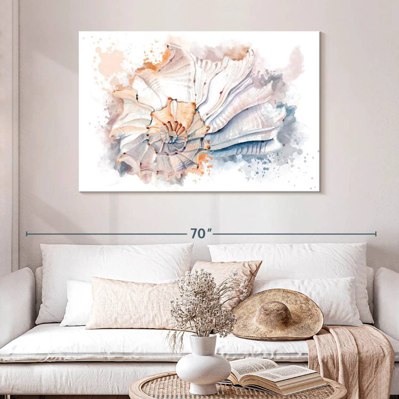 Aletra Nautilus Seashell Splash, 32" H x 48" W