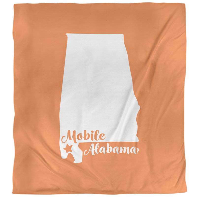 Housse de couette mobile alabama, Housse de couette simple TG, Orange