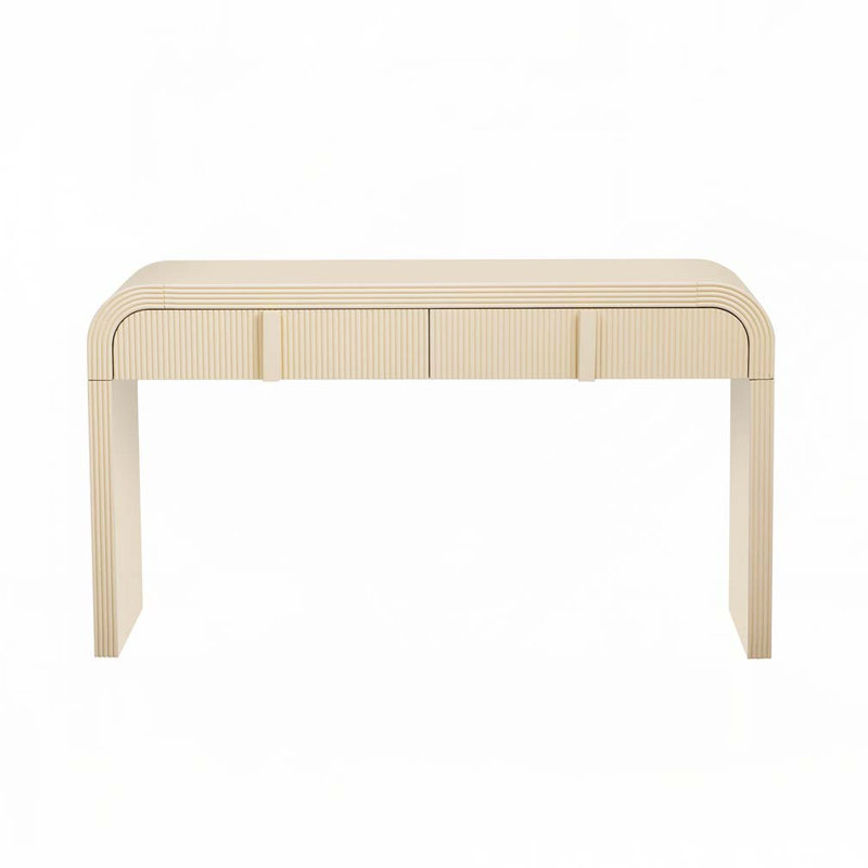 Console de rangement en bois, Crème abricot