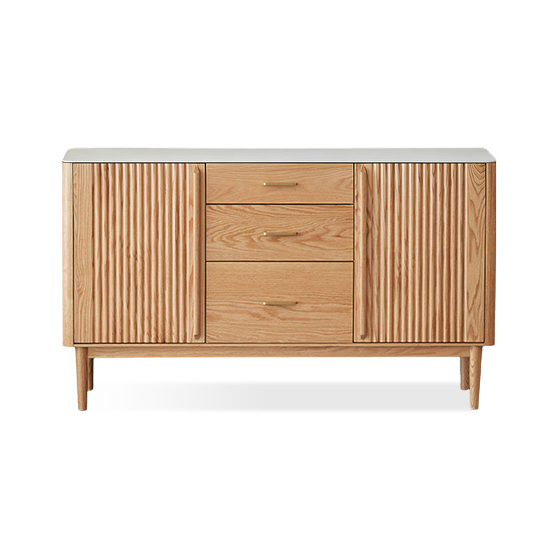 Buffet de table Modern Burlywood, H 31,89 po x l 47,24 po x P 16,54 po