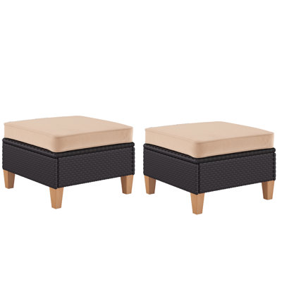 Patio Multifunctional Polyethylene (PE) Wicker Ottomans
