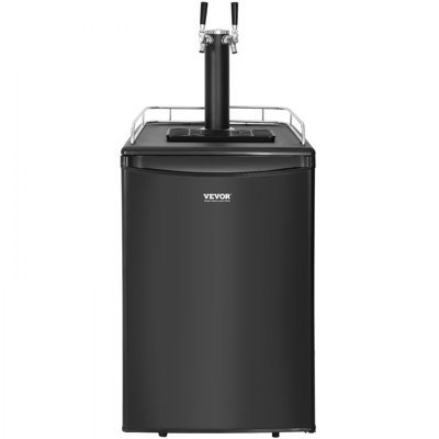 Beer Kegerator, distributeur de bière pression à double robinet, réfrigérateur pleine grandeur avec tablettes