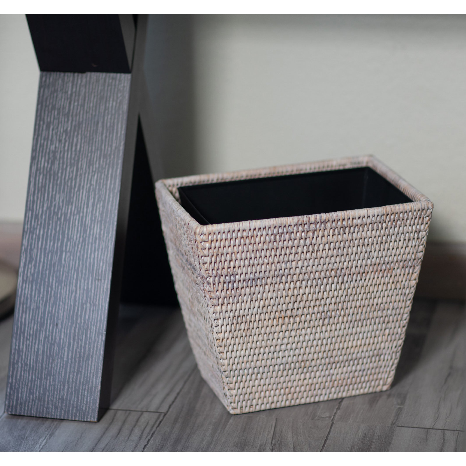 Asherville 3.5gal Waste Basket, White Wash