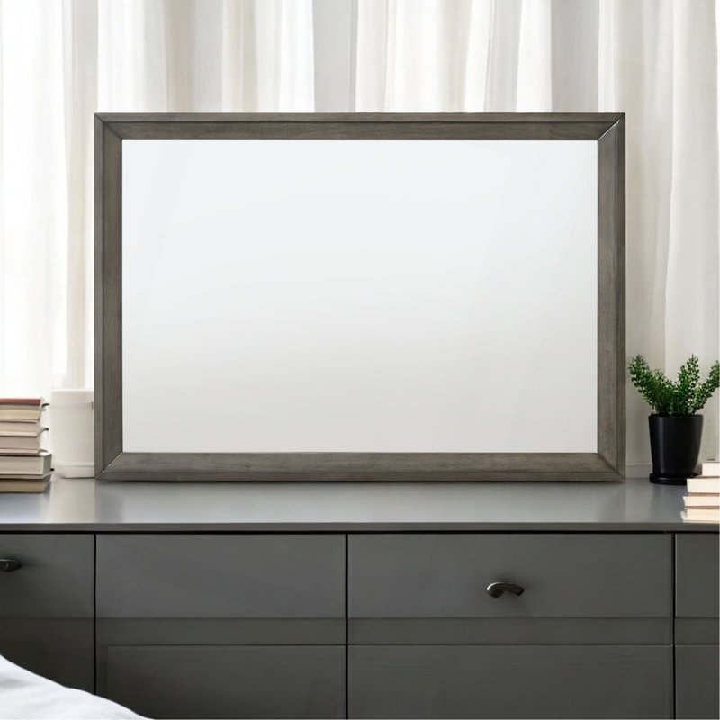 Gray Oak Finish Mirror