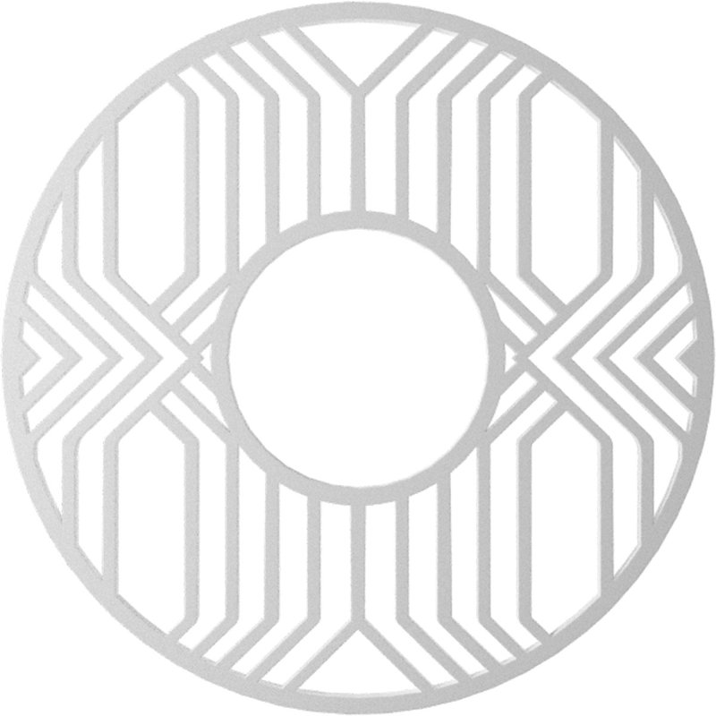 Médaillon de plafond en PVC de qualité Empire, H 32 po x l 32 po x P 1 po, Inachevé