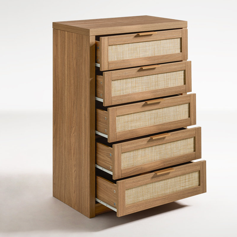 Dearbhaile 5 Drawer 75cm W Chest, Natural Oak