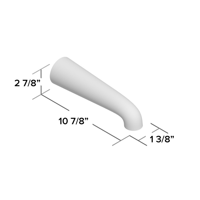 Taper™ by Bjarke Ingels Wall-Mount Bath Spout, Polished Chrome
